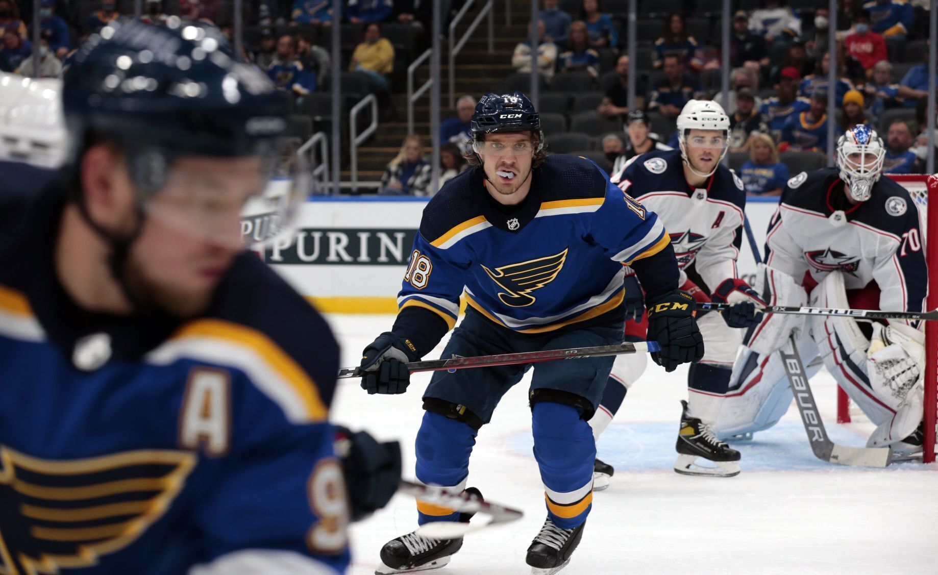 Blues, Blue Jackets play final exhibition